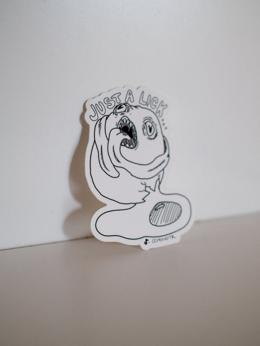 Just A Lick Sticker